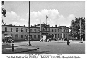 Tilsit, Stadt, Stadtkreis Tilsit Kleffelstraße  Tilsit, Bahnhof und Eisenbahn