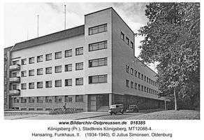 Königsberg (Pr.), Stadtkreis Königsberg Hansaring 21-25  Königsberg, Hansaplatz und Umgebung