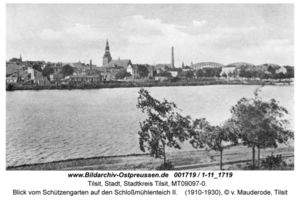 Tilsit, Stadt, Stadtkreis Tilsit   Tilsit, nördliches und westliches Schloßmühlenteich-Ufer