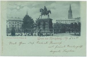 Königsberg (Pr.), Stadtkreis Königsberg  Königsberg (Pr.), Friedrich Wilhelm III Denkmal XV Königsberg, Paradeplatz und Königsgarten