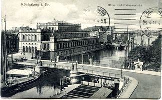 Königsberg (Pr.), Stadtkreis Königsberg  Königsberg, Börse und Hafenansicht II Königsberg, Innerer Hafen (Alter Hafen östlich der alten Eisenbahnbrücke)