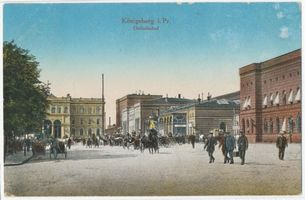Königsberg (Pr.), Stadtkreis Königsberg  Königsberg, Ostbahnhof - coloriert Königsberg, Bahnhöfe