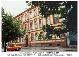 Tilsit, Stadt, Stadtkreis Tilsit Gartenstraße 38  Tilsit, südliche Innenstadt nördl. Schloßmühlenteich, westl. Teil zwischen Clausiusstr. (inkl.) und Wasserstr. (exkl.)