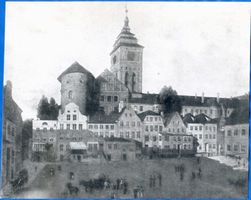 Königsberg (Pr.), Stadtkreis Königsberg  Königsberg (Pr.), Altstädtischer Kirchplatz mit Schloss Königsberg, Schloß