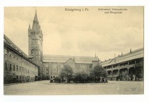 Königsberg (Pr.), Stadtkreis Königsberg  Königsberg, Innerer Schloßhof mit Schloßkirche und Blutgericht I Königsberg, Schloßkirche