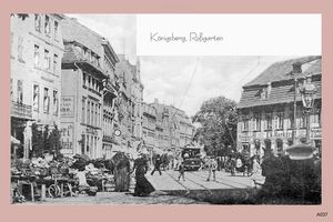 Königsberg (Pr.), Stadtkreis Königsberg Roßgärter Markt Königsberg, Roßgärter Markt mit Markttreiben, Vorderroßgarten 