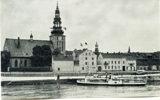 Tilsit, Stadt, Stadtkreis Tilsit Memelstraße Tilsit, Stadt, Deutsche Kirche, Memelstraße mit Bollwerk XI Tilsit, Deutsche Kirche (Deutschordens-Kirche, Stadtkirche, Alte Kirche)