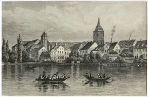 Königsberg (Pr.), Stadtkreis Königsberg  Königsberg (Pr.), Königlisches Schloß, Nach Lithographie Königsberg, Schloßteich