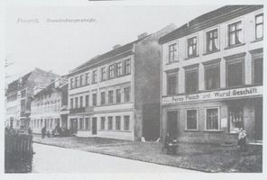 Königsberg (Pr.), Stadtkreis Königsberg Brandenburger Straße Königsberg, Ponarth, Brandenburger Straße, Fleisch- und Wurstgeschäft Königsberg, Stadtteil Ponarth