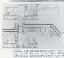 Königsberg (Pr.), Stadtkreis Königsberg  Königsberg, Bahnhof, Neubau der Eisenbahnanlage, Plan I Königsberg, Hauptbahnhof