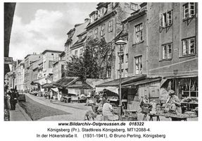 Königsberg (Pr.), Stadtkreis Königsberg Hökerstraße  Königsberg, Stadtteil Altstadt (Umgebung des Schlosses)