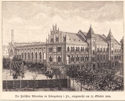 Königsberg (Pr.), Stadtkreis Königsberg  Königsberg (Pr.), Palästra Albertina, Lithografie Königsberg, Palaestra Albertina