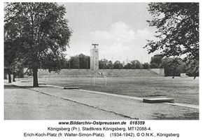 Königsberg (Pr.), Stadtkreis Königsberg Erich-Koch-Platz (fr. Walter-Simon-Platz)  Königsberg, Stadtteil Vorderhufen und nordwestliche Innenstadt