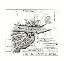 Tilsit, Stadt, Stadtkreis Tilsit  Tilsit, Stadtplan von 1813 
