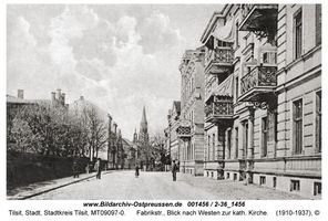 Tilsit, Stadt, Stadtkreis Tilsit Fabrikstraße  Tilsit, südliche Innenstadt nördl. Schloßmühlenteich, östl. Teil zwischen Wasserstr. (inkl.) und Dammstr. (exkl.)