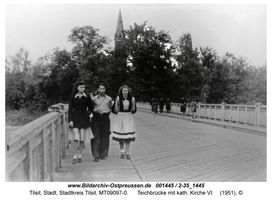 Tilsit, Stadt, Stadtkreis Tilsit   Tilsit, Teichbrücke