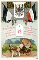 Königsberg (Pr.), Stadtkreis Königsberg  Königsberg, Jubileumskarte des Infant.-Regiments Herzog Karl von Mecklenburg Strelitz 