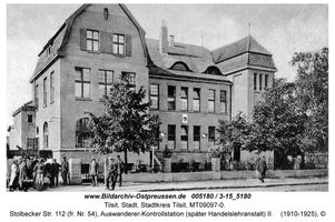 Tilsit, Stadt, Stadtkreis Tilsit Stolbecker Straße 112  Tilsit, Bereich östl. Ortsteil Stolbeck, Memelufer , südl. Zellstofffabrik, südl. Privater und Städt. Hafen, Hospitalstr., Kapellenweg, Am Irrgarten, Stolbecker Str.