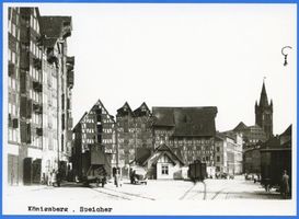 Königsberg (Pr.), Stadtkreis Königsberg Bohlwerksgasse Königsberg, Speicherviertel  Lastadie , Blick zum Schloß I Königsberg, Speicherviertel am Hundegatt (Lastadie)