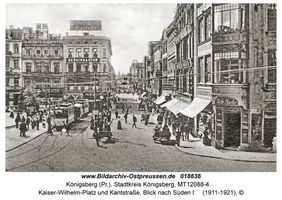 Königsberg (Pr.), Stadtkreis Königsberg Kaiser-Wilhelm-Platz  Königsberg, Stadtteil Altstadt (Umgebung des Schlosses)