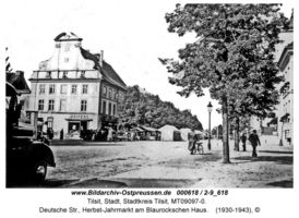 Tilsit, Stadt, Stadtkreis Tilsit Deutsche Straße  Tilsit, Blaurocksches Haus