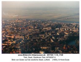 Tilsit, Stadt, Stadtkreis Tilsit Königsberger Straße  Tilsit, Luftbilder und Panoramen