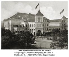 Königsberg (Pr.), Stadtkreis Königsberg Paradeplatz  Königsberg, Stadttheater