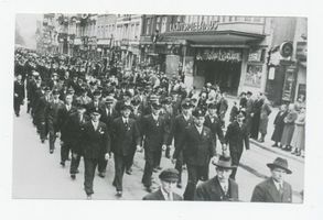 Tilsit, Stadt, Stadtkreis Tilsit Hohe Straße Tilsit, Hohe Straße, Umzug zum 1. Mai 1936 Tilsit, Veranstaltungen, Feste