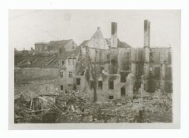 Tilsit, Stadt, Stadtkreis Tilsit Clausiusstraße Tilsit, Blick von der Oberst-Hoffmann-Str. zur Clausiusstr. nach der Zerstörung Ostpreußen, Zweiter Weltkrieg und das Ende